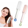 Self-Cleaning Anti-Static Massage Comb, Easy Clean Hair Brush with Retractable Bristles, One-pull Clean Massage Comb, Scalable